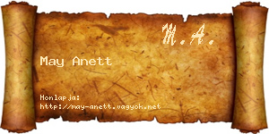 May Anett névjegykártya